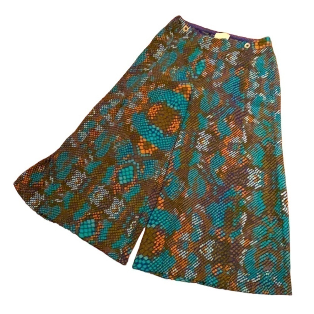 Anthropologie snake print essential culottes
